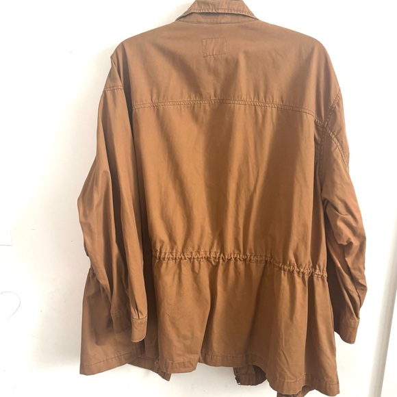 Old Navy Scout Jacket Women’s Sz 4X Tan Utility Canvas Chore Field Winter Fall - Picture 5 of 9